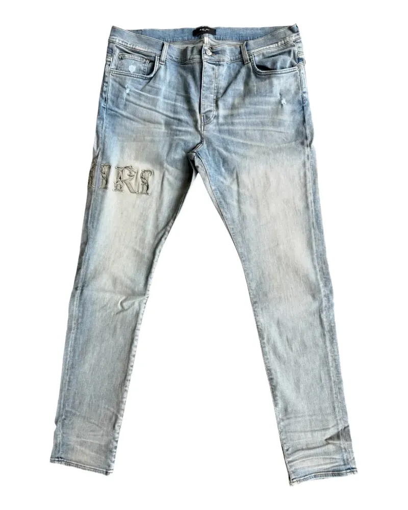 Amiri Baroque Varsity logo jeans - Blau Blau