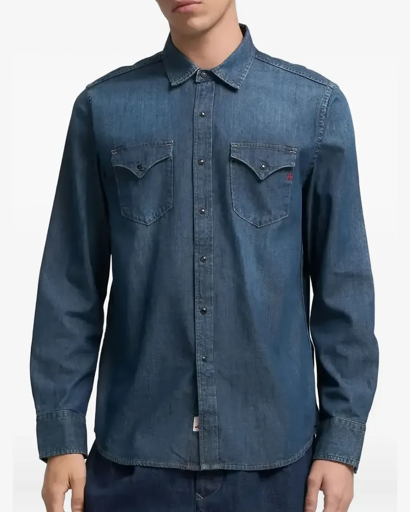 Replay pocket cotton shirt - Blau Blau