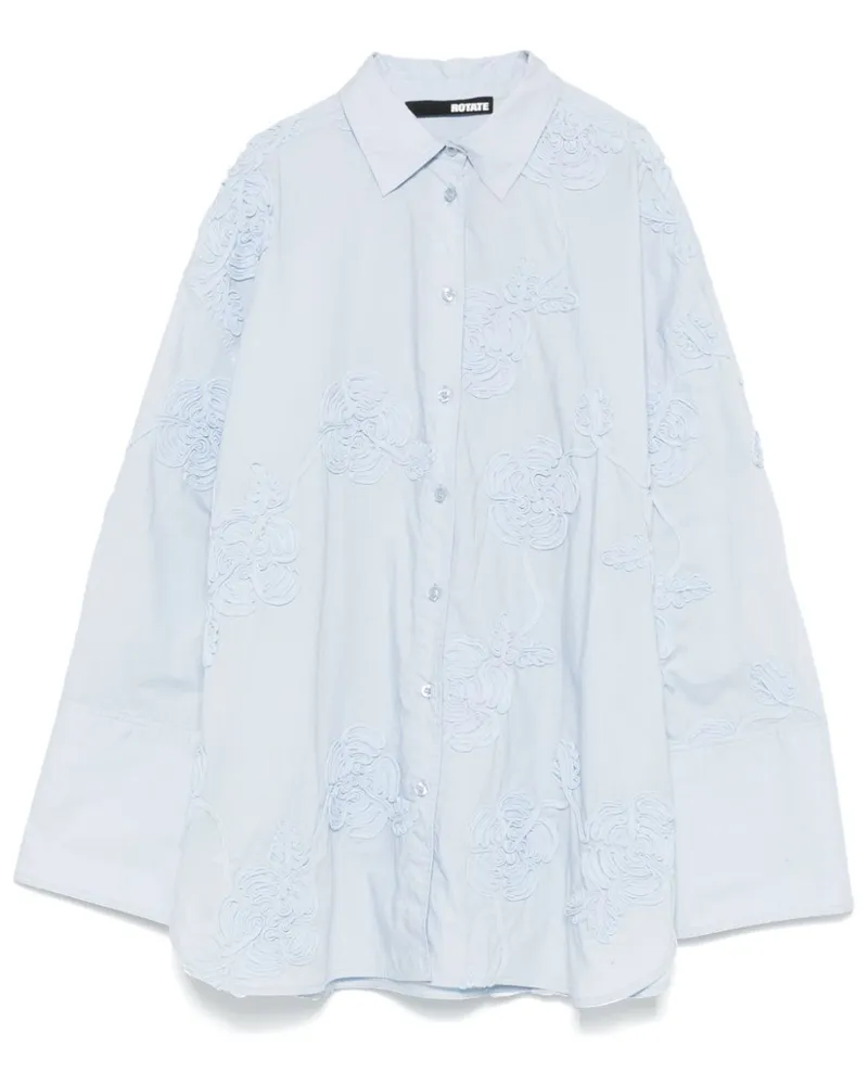 ROTATE Birger Christensen Hemd mit Blumen - Blau Blau