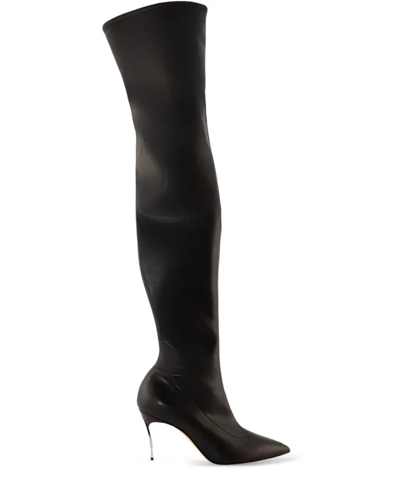 Casadei Stiefel mit spitzer Kappe 80mm - Schwarz Schwarz