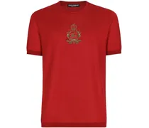 T-Shirt aus Seide mit Wappen-Patch