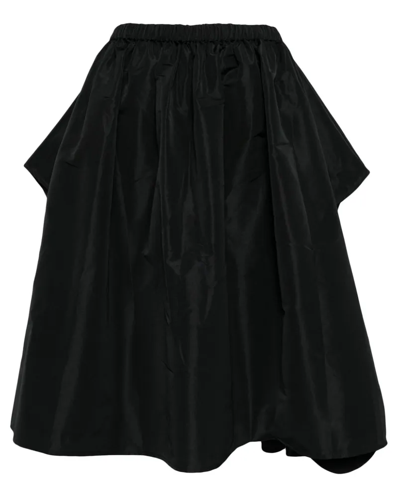 Biyan Cape-Kleid aus Taft - Schwarz Schwarz