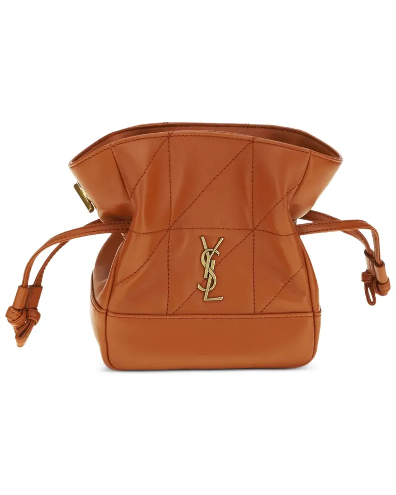 Saint Laurent mini Jamie leather clutch bag - Braun Braun