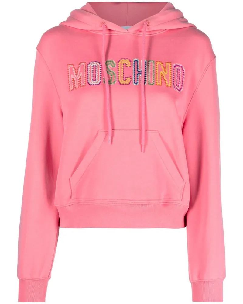 Moschino Hoodie mit Logo-Stickerei - Rosa Rosa