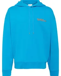 Kitsuné Hoodie mit Logo-Stickerei Blau