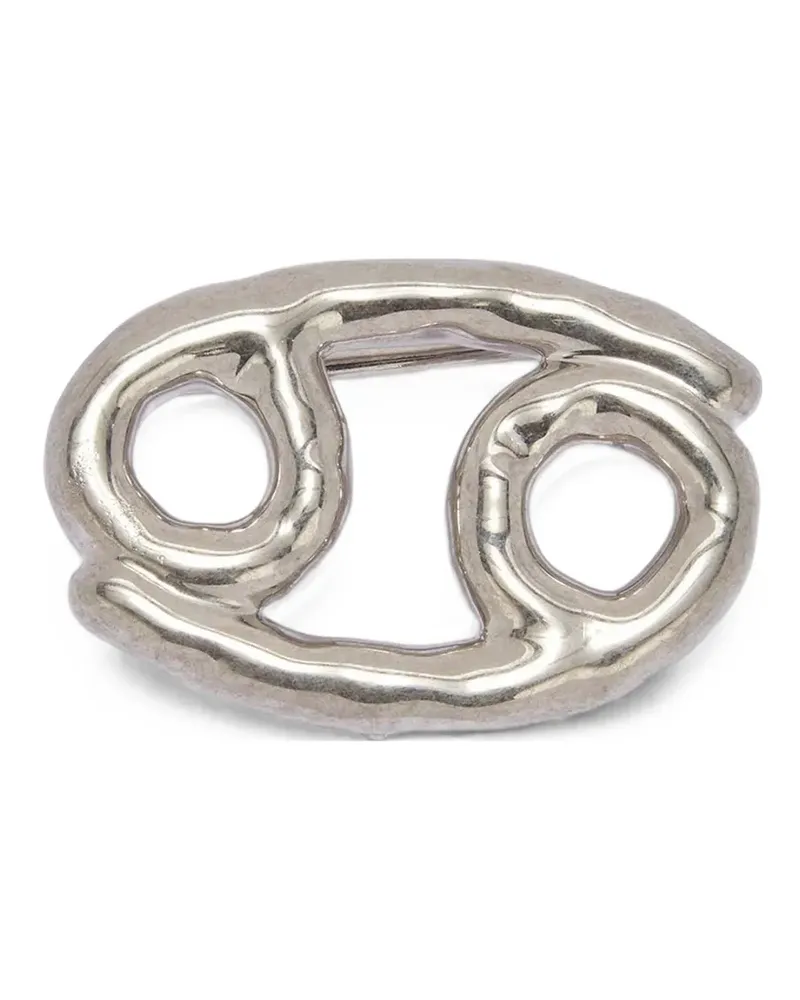 Jil Sander Zodiac Cancer Schnalle - Silber Silber