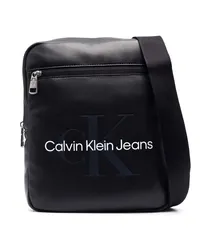 Calvin Klein Schultertasche mit Logo-Print Schwarz