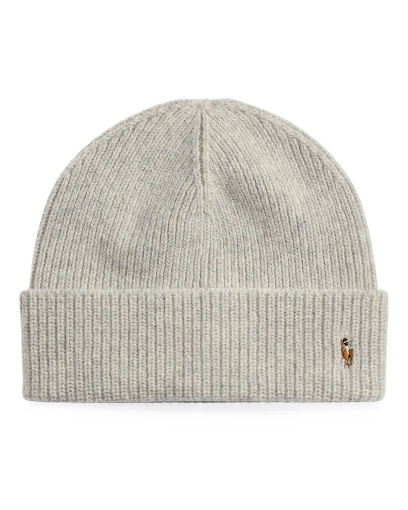 Ralph Lauren Signature Pony wool-blend beanie - Grau Grau
