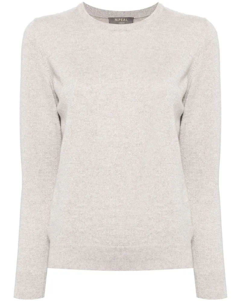 N.Peal Pullover mit Rundhalsausschnitt - Silber Silber