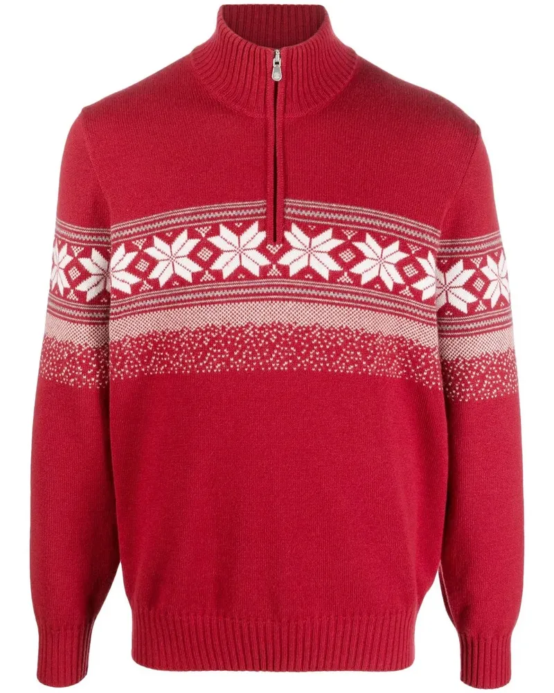 Brunello Cucinelli Pullover mit Fair-Isle-Muster - Rot Rot