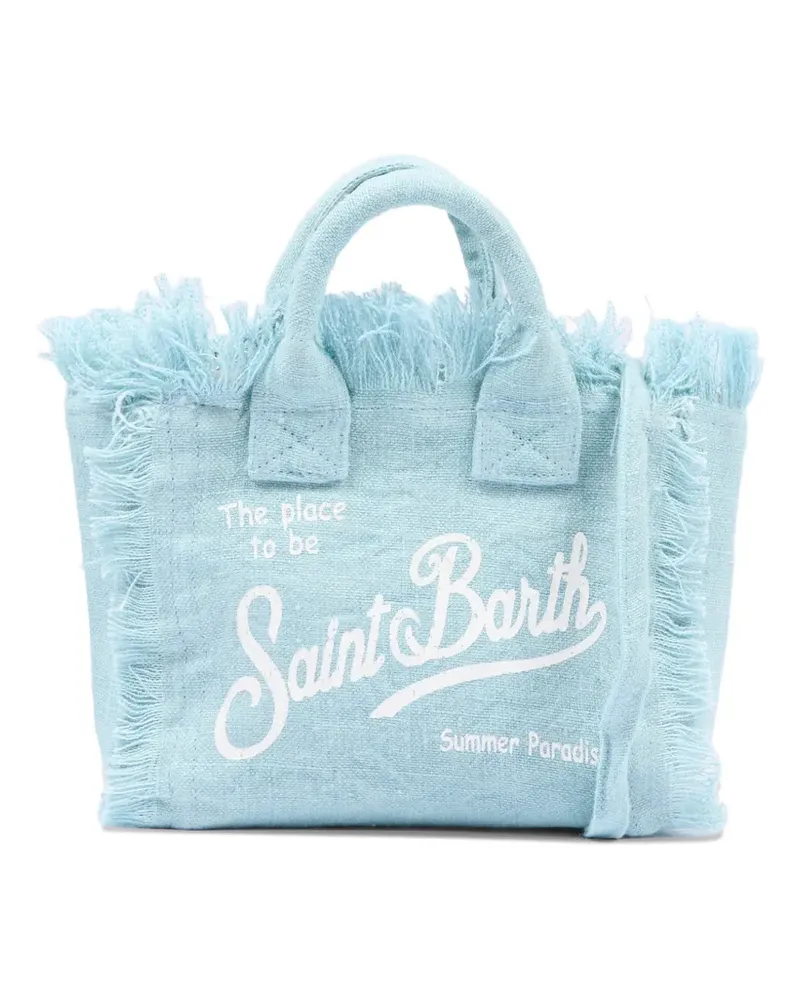 MC2 Saint Barth mini Vanity fringed-detail tote bag - Blau Blau
