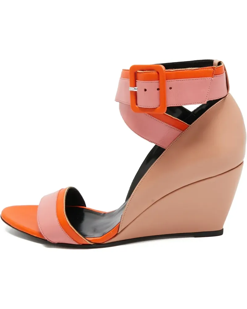Pierre Hardy Pre-owned Alpha Wedge-Sandalen in Colour-Block-Optik 75mm - Nude Nude
