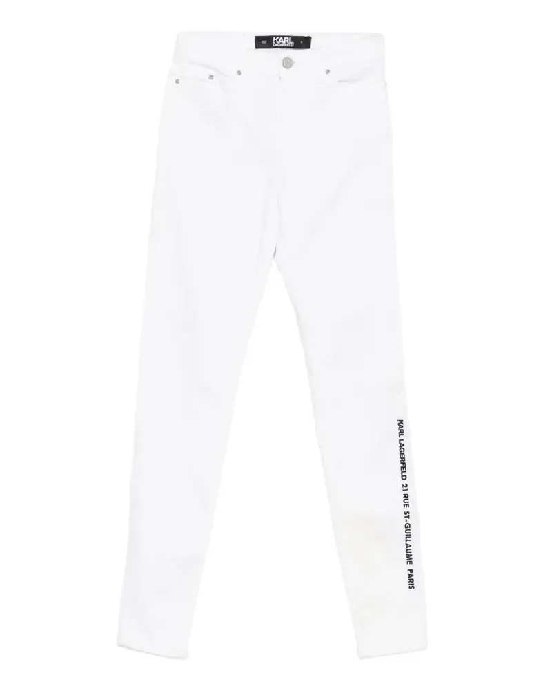 Karl Lagerfeld logo-print skinny jeans - Weiß Weiß