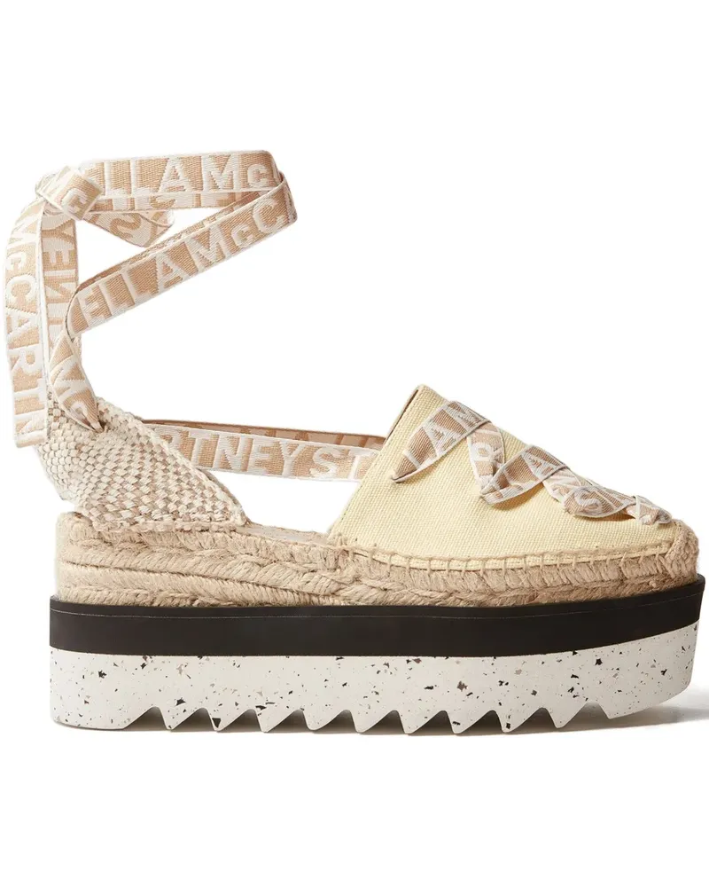 Stella McCartney Plateau-Espadrilles mit Schleifendetail 80mm - Nude Nude