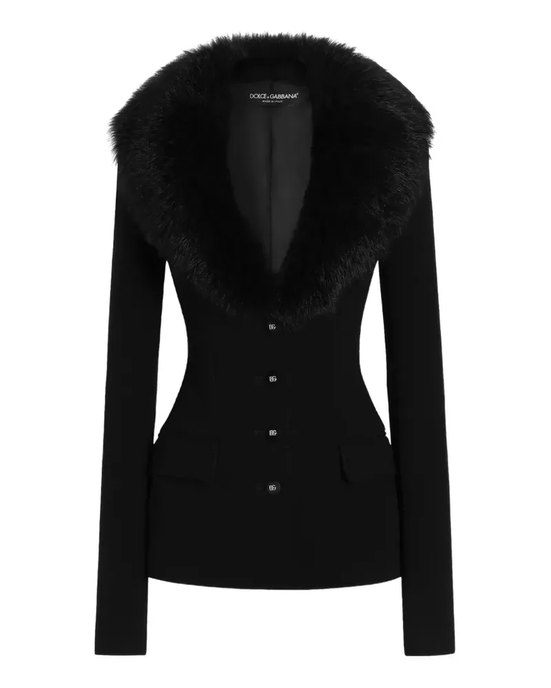 Dolce & Gabbana Einreihige Jacke - Schwarz Schwarz