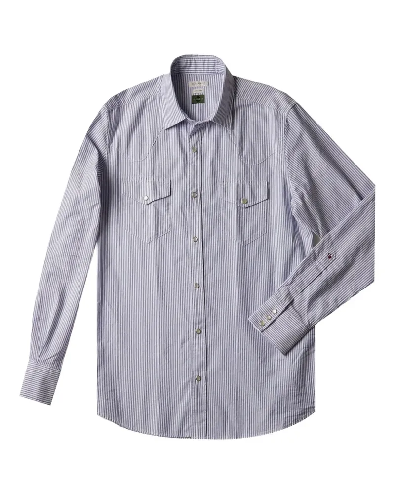 Glanshirt striped shirt - Weiß Weiß