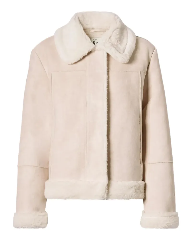 MC2 Saint Barth Lorayne faux-shearling-collar jacket - Nude Nude