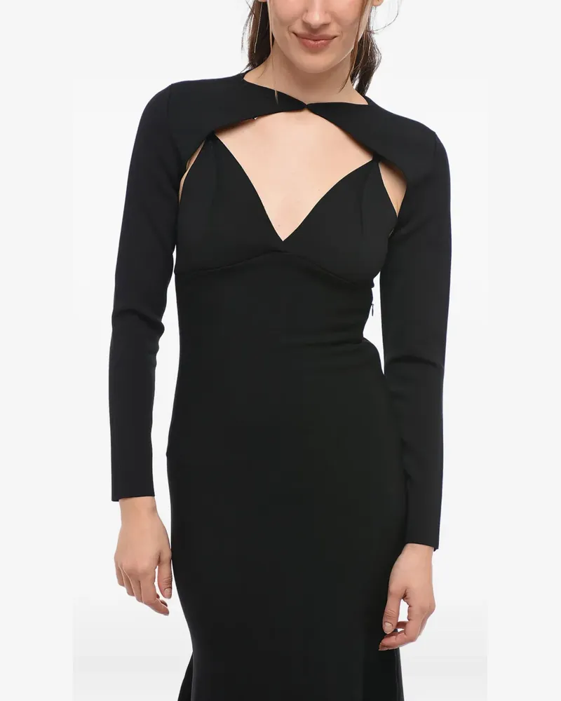 Roland Mouret Klassisches Midikleid - Schwarz Schwarz