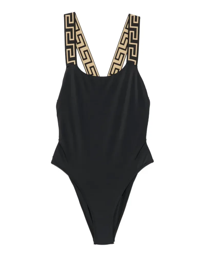 Versace Greca-strap swimsuit - Schwarz Schwarz