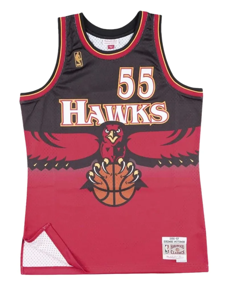 Mitchell & Ness x NBA Hawks 96 Dikembe Mutombo Swingman Road Tanktop - Rot Rot