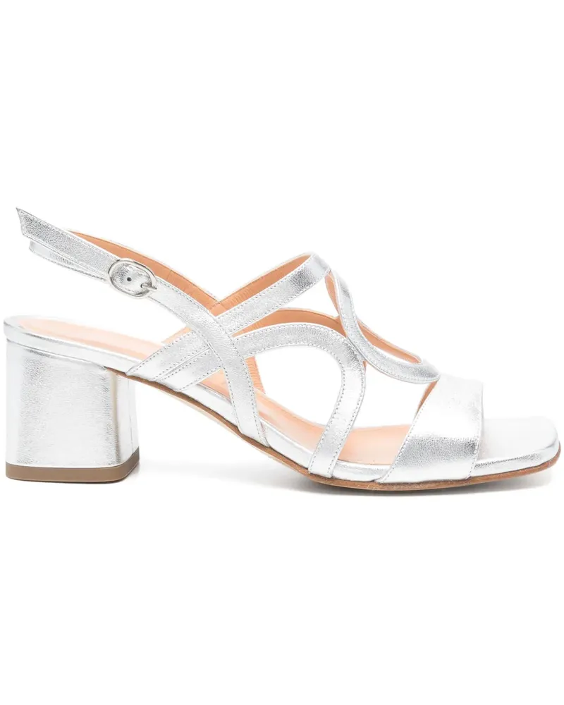 Julie Dee Sandalen aus Leder 55mm - Silber Silber