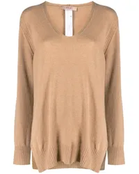 Twin-Set Kaschmirpullover mit Logo Nude