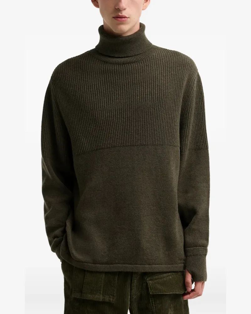 Barbour Gerippter Rollkragenpullover - Grün Grün