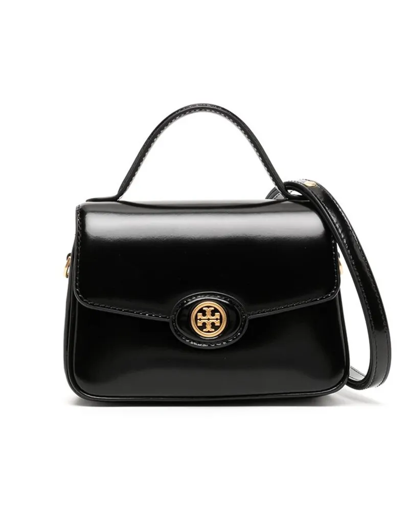 Tory Burch Robinson Spazzolato Schultertasche - Schwarz Schwarz