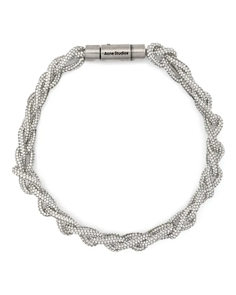 Acne Studios Choker mit Kristallen - Silber Silber
