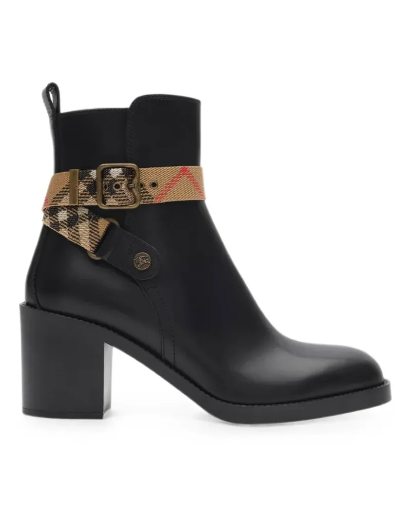 Burberry 皮革 Huntley 高跟靴 - Schwarz Schwarz