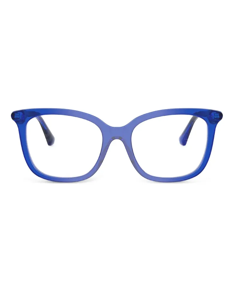 Burberry Brille mit eckigem Logo - Blau Blau