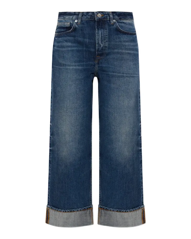 Samsøe & Samsøe faded turn-up jeans - Blau Blau