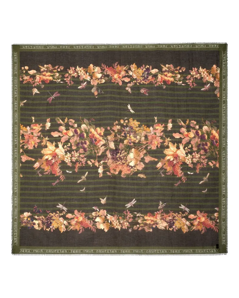 Jean Paul Gaultier Schal mit Streifen - Grün Grün