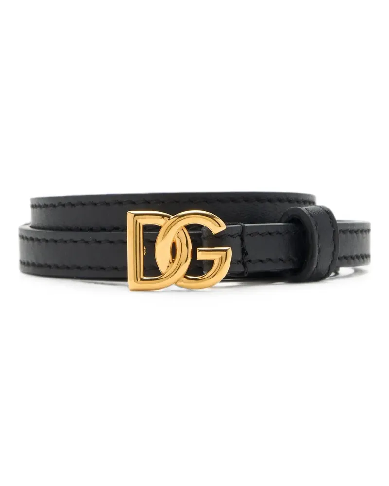 Dolce & Gabbana Gürtel mit Logo - Schwarz Schwarz