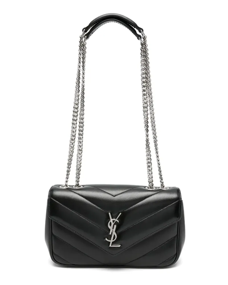Saint Laurent Kleines Loulou aus Matelassé-Lammleder - Schwarz Schwarz