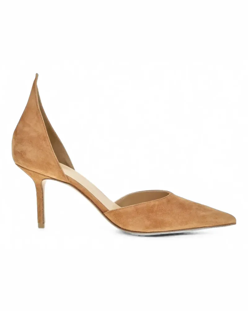Francesco Russo Flame pointed-toe d'Orsay pumps - Braun Braun