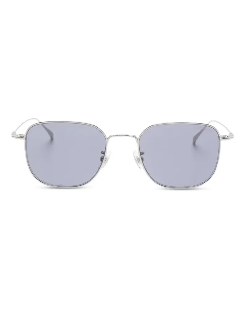 Montblanc Sonnenbrille mit ovalem Gestell - Silber Silber