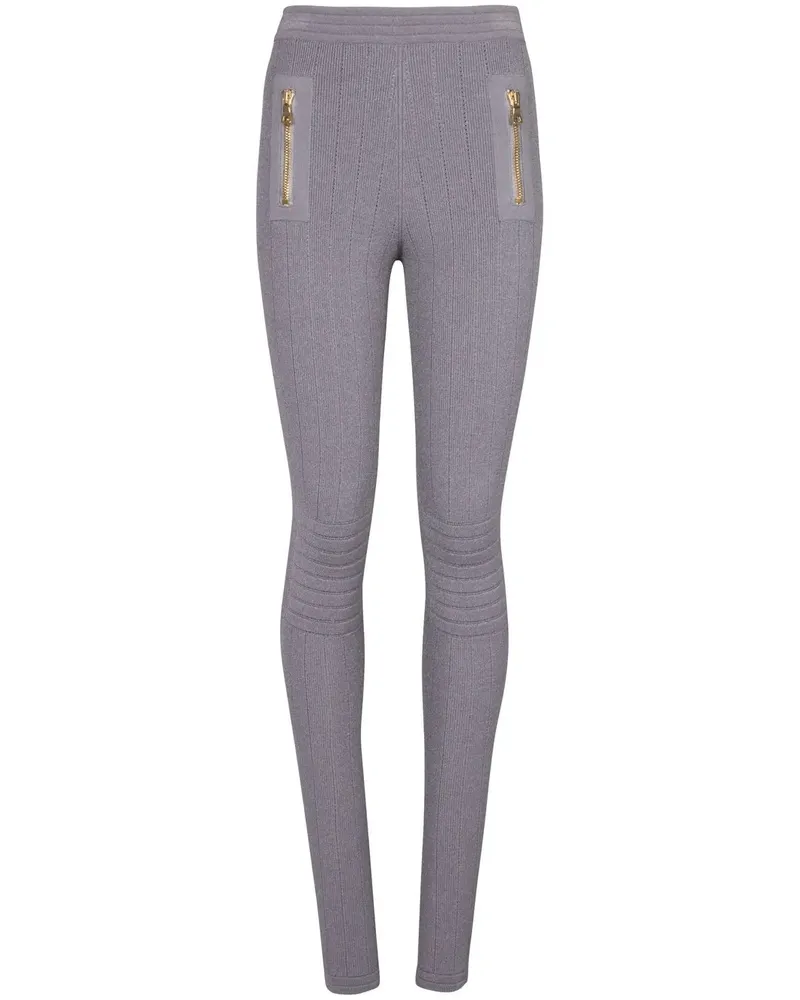 Balmain Hoch sitzende Skinny-Hose - Grau Grau