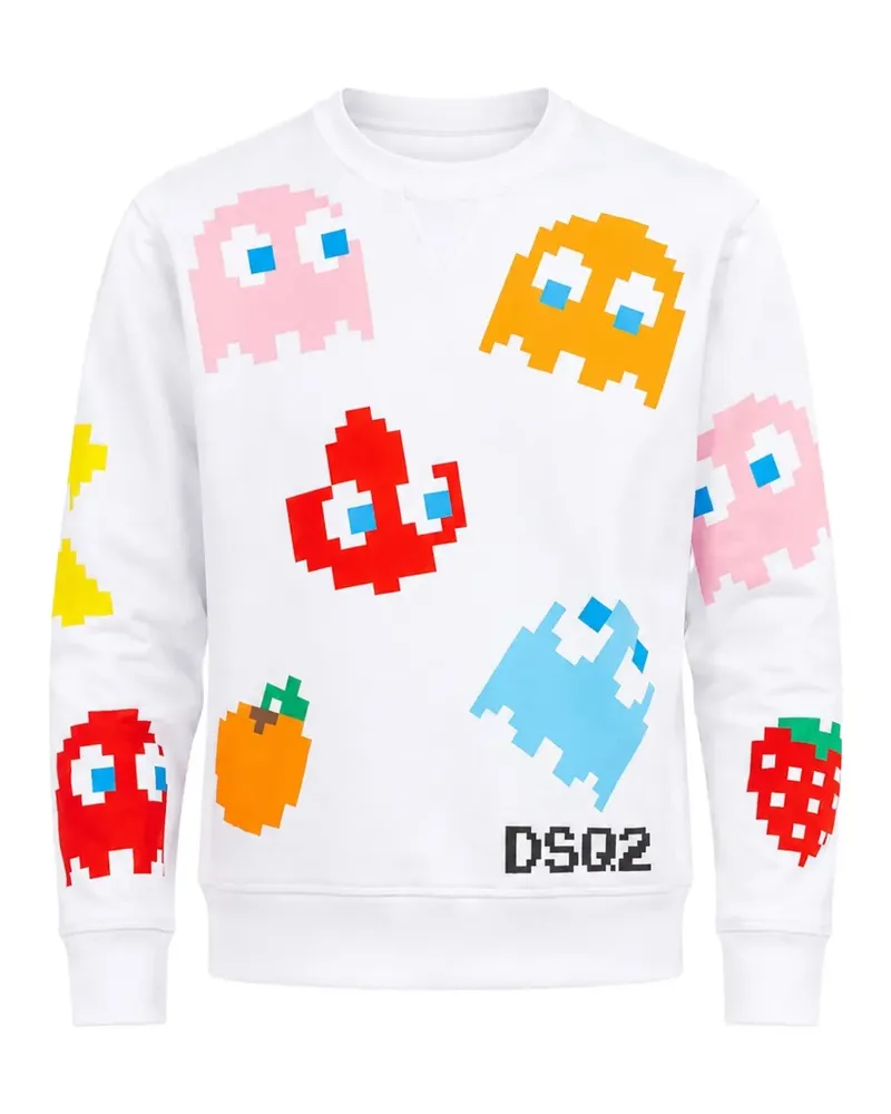 Dsquared2 Pac-Man print sweatshirt - Weiß Weiß