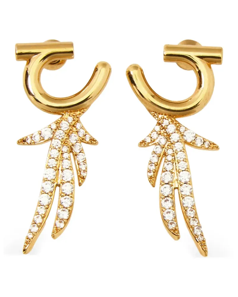 Ferragamo earrings with crystals - Gold Gold