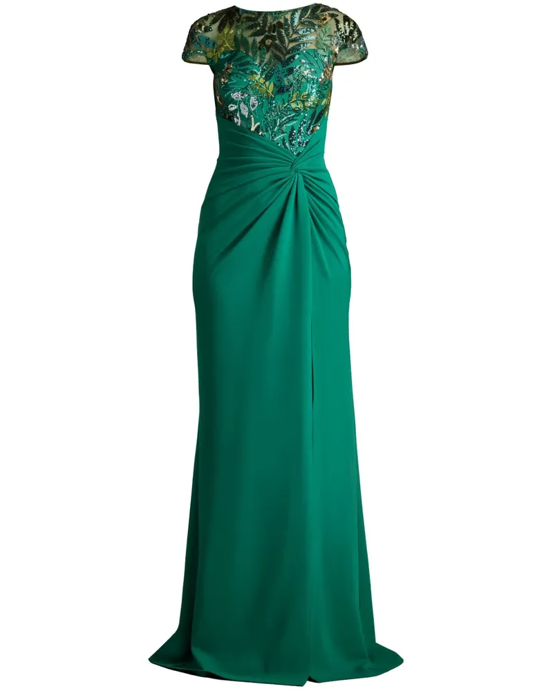 Tadashi Shoji Drapiertes Abendkleid - Grün Grün