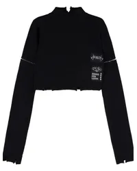 AMBUSH Cropped-Pullover mit Logo-Patch Schwarz