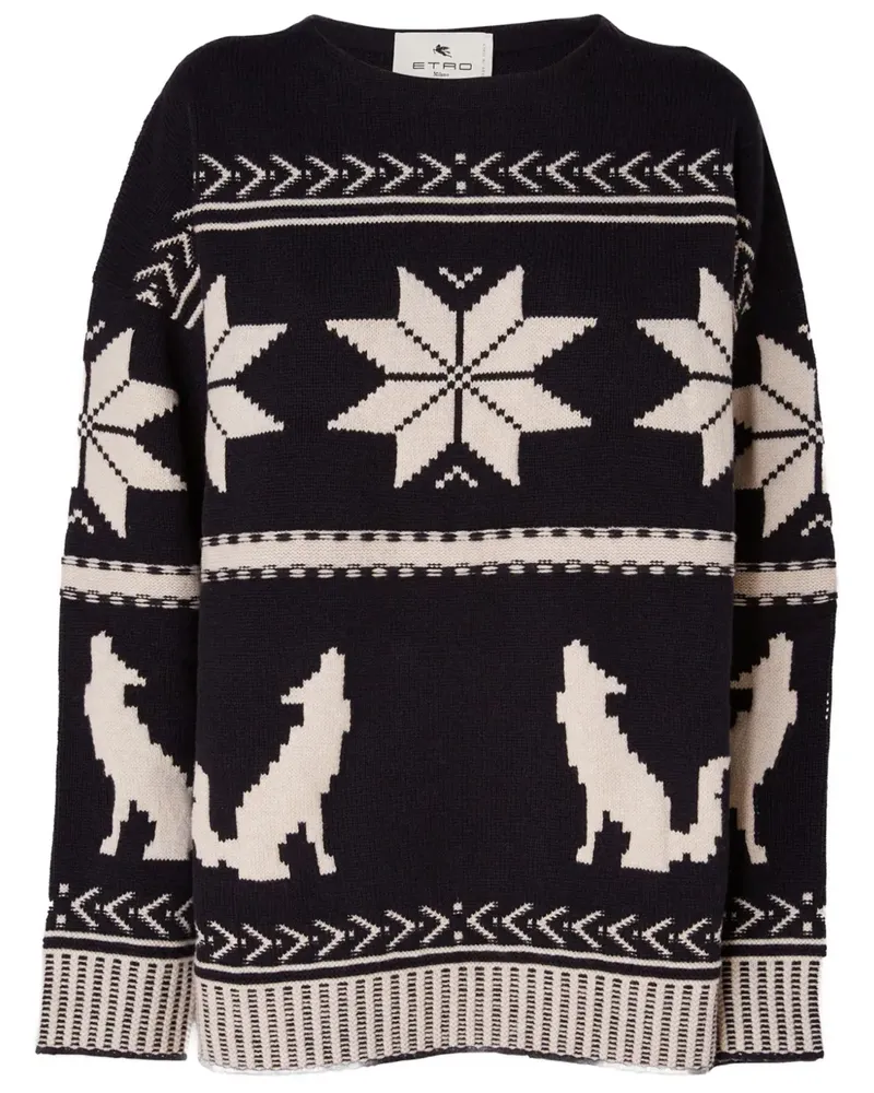 Etro Pullover mit Fair-Isle-Muster - Schwarz Schwarz