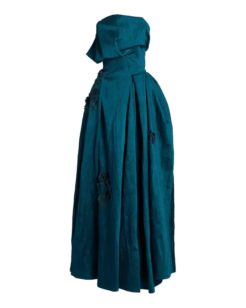 Erdem embroidered textured gown - Blau Blau