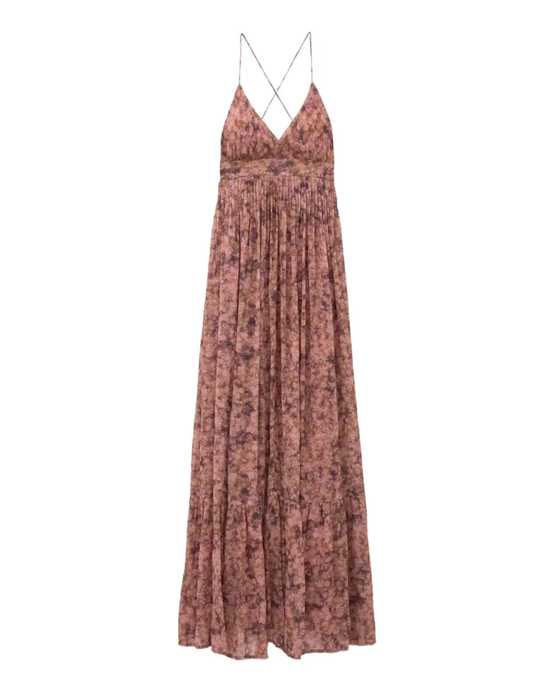 ba&sh Agnes Maxikleid mit Blumenprint - Rosa Rosa