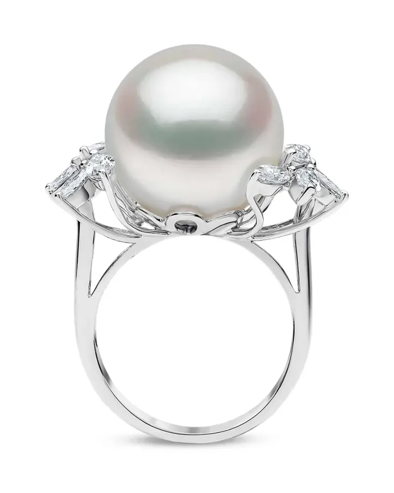 YOKO London Duchess diamond and pearl ring - Silber Silber