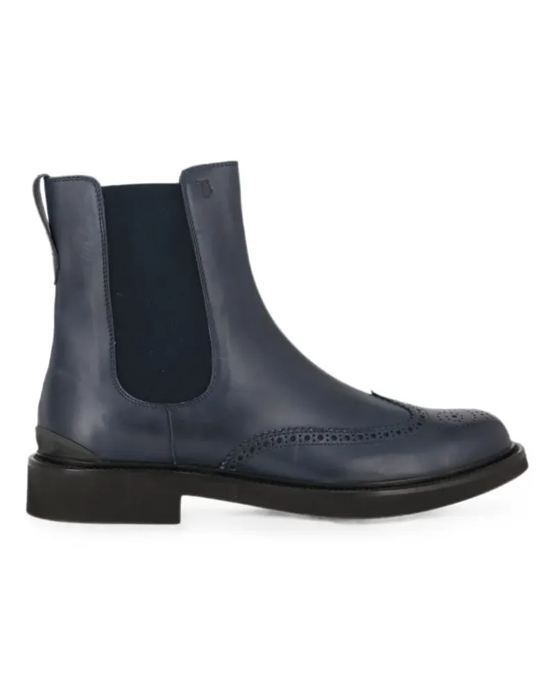 TOD'S brogue-detail Chelsea boots - Blau Blau