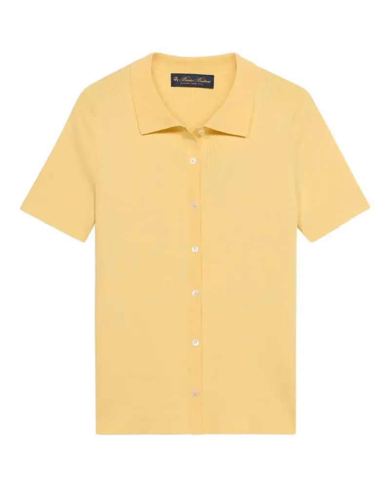 Brooks Brothers Geripptes T-Shirt - Gelb Gelb