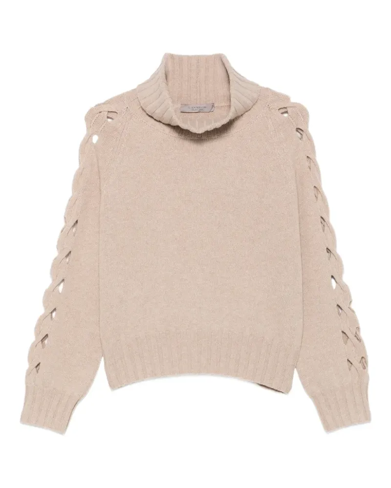 D.EXTERIOR Langärmeliger Rollkragenpullover - Nude Nude