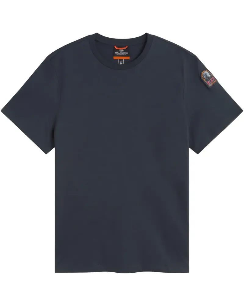Parajumpers T-Shirt mit Logo-Patch - Blau Blau